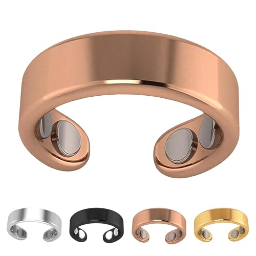 Dewppxi SöMni Ring Damen Wechseljahre, Magnetringe Damen, Magnetring Wechseljahre Vital Rings, Magnet Rings für Reduziert Stress& Angstgefühle Verbessert die Schlafqualität (Rose,Ring+Armband) von Dewppxi