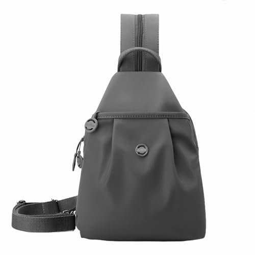 Dewppxi Wasserdichte 2-Wege-Pendlertasche, Wandelbarer 3-in-1-Reiserucksack, Diebstahlsichere Reisetasche mit mehreren Fächern, Oxford Mini Brusttasche für Sport, Arbeit, Outdoor, Wandern (Grau) von Dewppxi