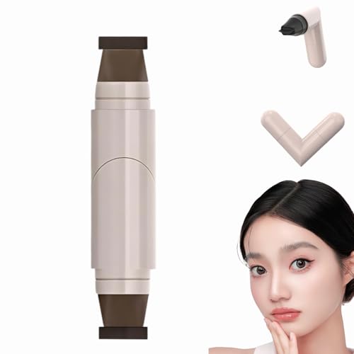 Doppelkopf Eyeliner Stempel, Eye End Stempel für Frauen, Wing Tip Pen, Doppelendmarke, Schnell Trocknend Und Wasserfest, Allwetter-Eyeliner-Make-up Für Alle Augenformen (Braun) von Dewppxi