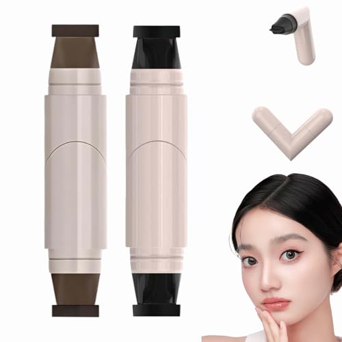 Doppelkopf Eyeliner Stempel, Eye End Stempel für Frauen, Wing Tip Pen, Doppelendmarke, Schnell Trocknend Und Wasserfest, Allwetter-Eyeliner-Make-up Für Alle Augenformen (Schwarz+Braun) von Dewppxi