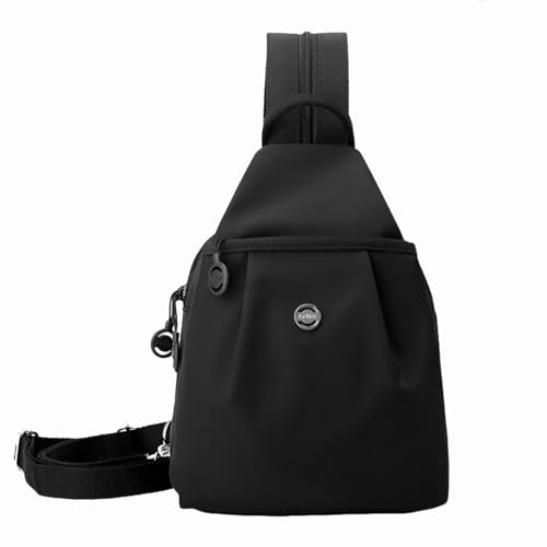 wasserdichte 2-Wege-Pendlertasche, Wandelbarer 3-in-1-Reiserucksack, Diebstahlsichere Reisetasche mit Mehreren Fächern, Oxford Mini Brusttasche für Sport, Arbeit, Outdoor, Wandern (Schwarz) von Dewppxi