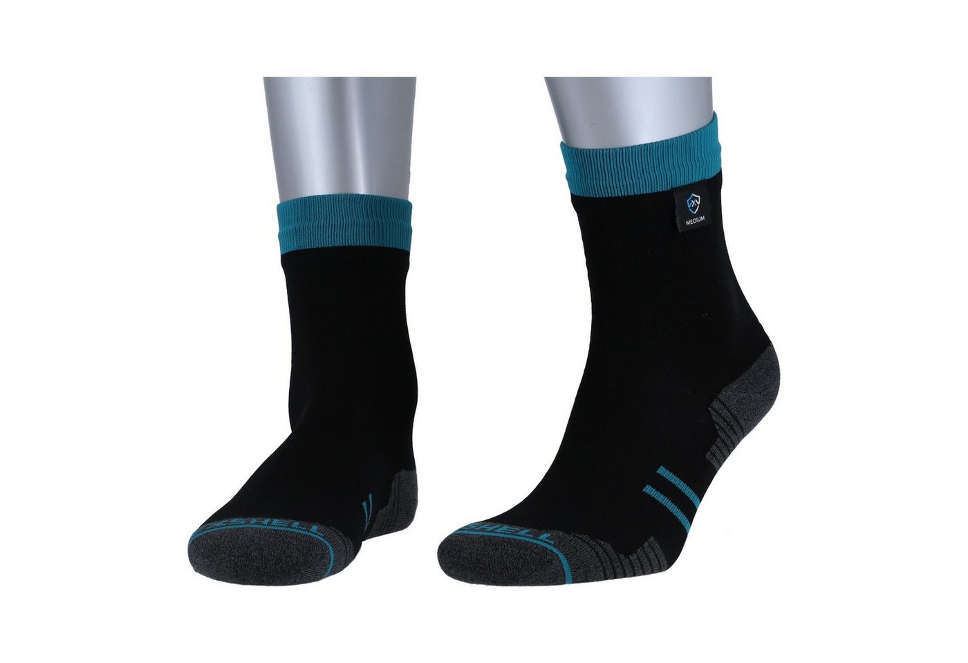 DexShell Laufsocken Running Lite (wasserdicht) schwarz/aquablau - 1 Paar von DexShell