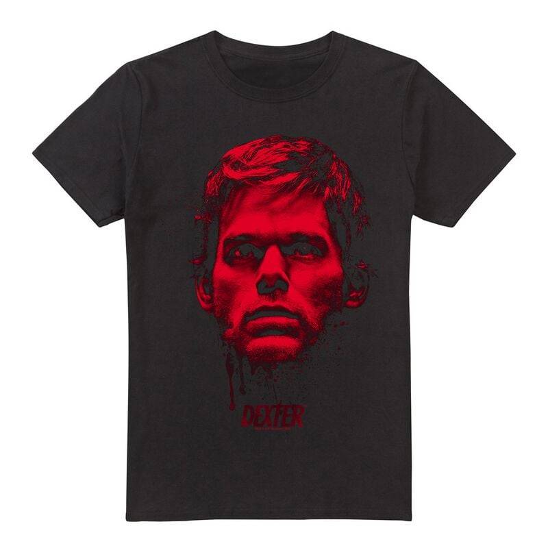Dexter Bloody Face T-Shirt schwarz in XXL von Dexter