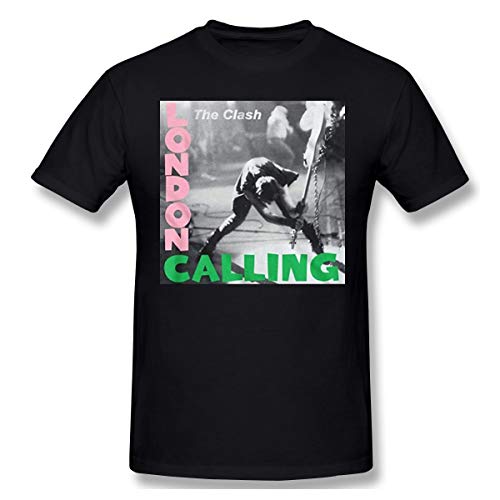 DeyAope The Clash London Calling Herren Komfortabel T-Shirt Black L von DeyAope