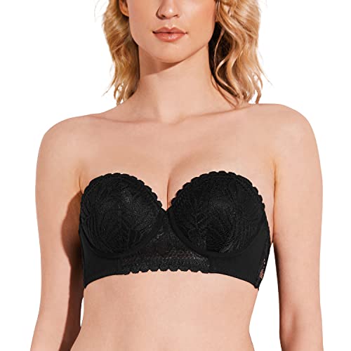 Deyllo Push-Up Trägerloser BH Damen mit Spitze und Bügel - Multiway für Verschiedene Outfits von Deyllo