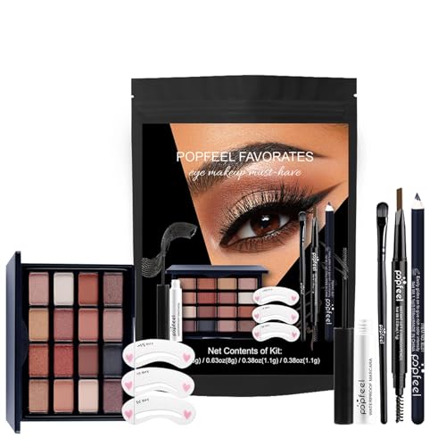 Dfstvup Lidschatten-Set, Augen-Make-up-Set | Lidschatten-Eyeliner-Wimperntusche Tragbares Augenverstärkungsset,Langlebiger, wasserfester 8-teiliger Lidschatten für Damen-Augen-Make-up von Dfstvup