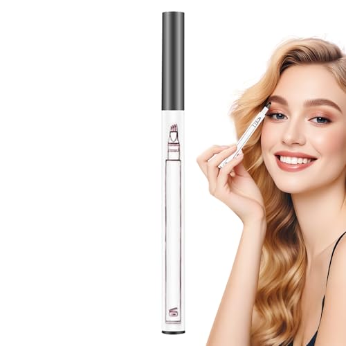 Dfstvup Wasserfester Augenbrauenstift - Augenbrauenstift Mit 4 Spitzen - 4-Spitziger Langzeit-Stift Für Reisen, Shopping & Tanzen Mit Inklusivem Applikator von Dfstvup