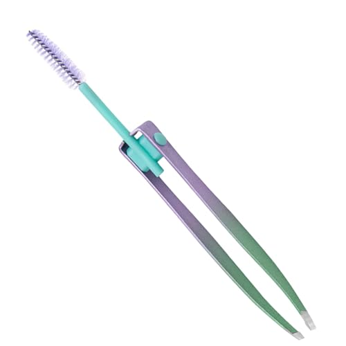 Dgayaeic Augenbrauen -Pinzetten für Frauen, Augenbrauen Plucker Pinzetten, 2 in 1 Edelstahl - -Trimmer mit Pinsel, Doppel -Augenliderpinsel, eingewachsene Haarentfernung, Make -up von Dgayaeic