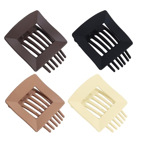 Dgayaeic Flache Haarklammern Für Damen - Starker Halt Haarclip,4 Stücke Schlanke Leichte Klammer Für Essen Schule Sport Pendeln Reisen Outdoor Party Zuhause Arbeit von Dgayaeic