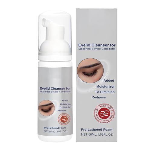 LID-Peeling, 50 ml Augenlidschaumreiniger, Eyelid- und Wimpernreiniger mit Phytosphingosin zum Entfernen von Öl, Schmutz und Make-up, sicher für Männer und Frauen von Dgayaeic