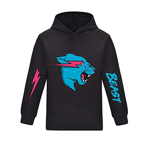 Berühmte YouTube Youtuber Gamer Esprots Logo Print T-Shirt Hoodies für Jungen, Schwarz , 12-13 Jahre von Dgfstm