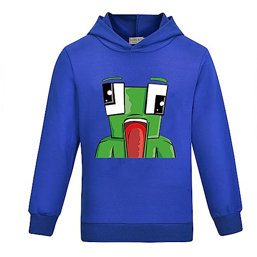 Dgfstm Kinder Jungen Mädchen Kinder Pullover Off Hoodie Langarm Hoody T-Shirts, blau, 134 von Dgfstm