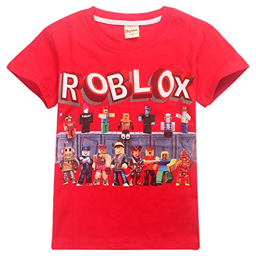 Kinder YouTube T-Shirt Kinder Spiele Familie Gaming Team T-Shirt Atmungsaktive Baumwolle Top f?r M?dchen Jungen Schlafanzug Pjs, Rot 3, 7-8 Jahre von Dgfstm