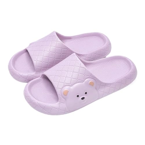 Dh2yjnbf3 Badezimmerschuhe for Damen und Herren, weiche, bequeme, rutschfeste Sommer-Duschpantoffeln, leichte Hausrutschen for Pool und Strand(Purple,Alpha Small) von Dh2yjnbf3