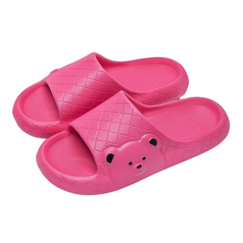 Dh2yjnbf3 Badezimmerschuhe for Damen und Herren, weiche, bequeme, rutschfeste Sommer-Duschpantoffeln, leichte Hausrutschen for Pool und Strand(Rose,Alpha Large) von Dh2yjnbf3