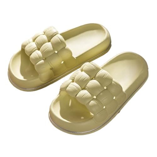 Dh2yjnbf3 Cloud Slides Kissen-Hausschuhe Unisex Komfort-Rutschfeste Dusch-Hausschuhe Dicke Sohle Haussandalen Indoor & Outdoor(Green,Alpha Small) von Dh2yjnbf3