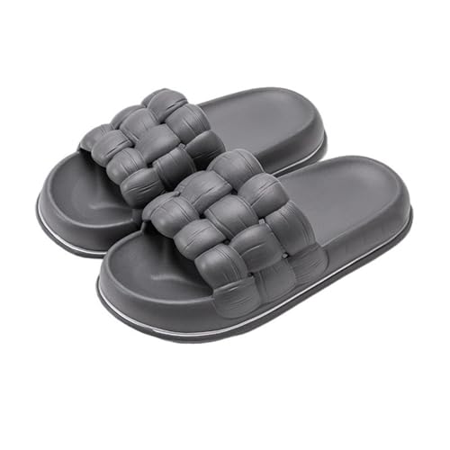 Dh2yjnbf3 Cloud Slides Kissen-Hausschuhe Unisex Komfort-Rutschfeste Dusch-Hausschuhe Dicke Sohle Haussandalen Indoor & Outdoor(Grijs,Alpha X-Large) von Dh2yjnbf3
