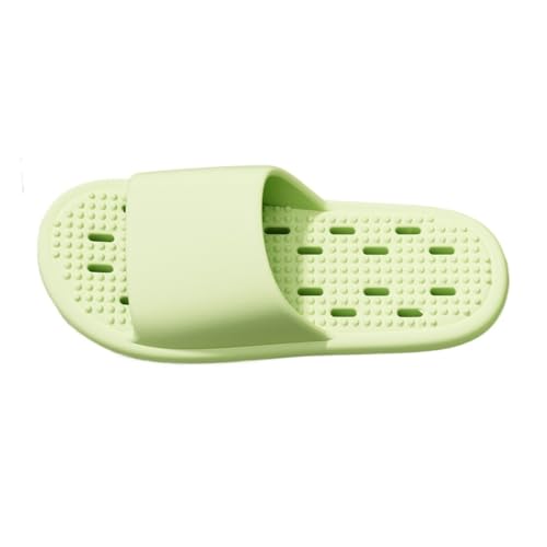 Dh2yjnbf3 Duschschuhe for Damen und Herren, schnelltrocknende Massage-Pool-Strand-Hausschuhe, rutschfeste Sommer-Haussandalen mit Abflusslöchern(Green,Alpha Small) von Dh2yjnbf3