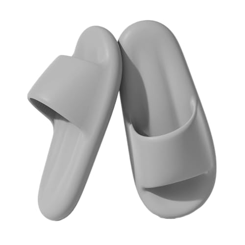 Dh2yjnbf3 Duschwolken-Slides for Damen und Herren, rutschfeste Hausschuhe mit dicker Sohle, weiche, leichte Badeschuhe for drinnen und draußen(Light Grey,Alpha Small) von Dh2yjnbf3
