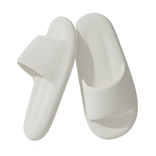 Dh2yjnbf3 Duschwolken-Slides for Damen und Herren, rutschfeste Hausschuhe mit dicker Sohle, weiche, leichte Badeschuhe for drinnen und draußen(Weiß,Alpha Large) von Dh2yjnbf3
