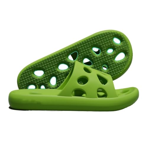Dh2yjnbf3 Fashion Unisex Shower Shoes Soft Lightweight Bath Slippers with Drainage Holes Quick Dry Non Slip Indoor Outdoor Use(Green,Alpha Small) von Dh2yjnbf3
