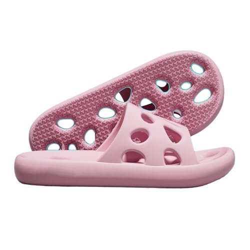 Dh2yjnbf3 Fashion Unisex Shower Shoes Soft Lightweight Bath Slippers with Drainage Holes Quick Dry Non Slip Indoor Outdoor Use(Pink,Alpha Medium) von Dh2yjnbf3