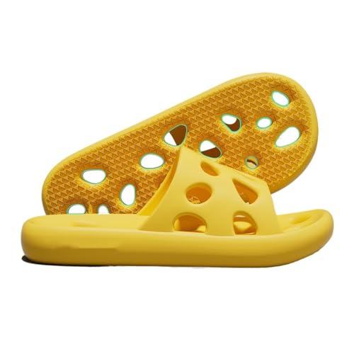 Dh2yjnbf3 Fashion Unisex Shower Shoes Soft Lightweight Bath Slippers with Drainage Holes Quick Dry Non Slip Indoor Outdoor Use(Yellow,Alpha Small) von Dh2yjnbf3