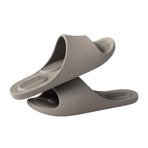 Dh2yjnbf3 Massage-Hausschuhe, Unisex, rutschfeste Sandalen, bequeme Duschschuhe mit offener Zehenpartie, Sommerhaus-Slider for Bad, Fitnessstudio, Pool(Grigio,Alpha X-Large) von Dh2yjnbf3