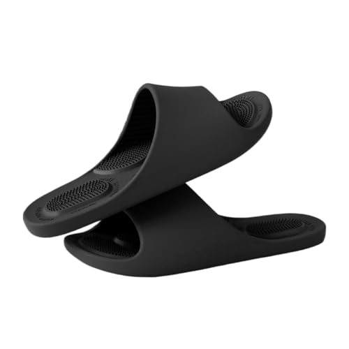 Dh2yjnbf3 Massage-Hausschuhe, Unisex, rutschfeste Sandalen, bequeme Duschschuhe mit offener Zehenpartie, Sommerhaus-Slider for Bad, Fitnessstudio, Pool(Schwarz,Alpha X-Large) von Dh2yjnbf3