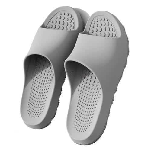 Dh2yjnbf3 Massage-Hausschuhe Damen Herren Sandalen Rutschfeste offene Zehen Duschschuhe Sommerhaus-Schieber for Bad Fitnessstudio Pool(Grigio,Alpha XX-Large) von Dh2yjnbf3