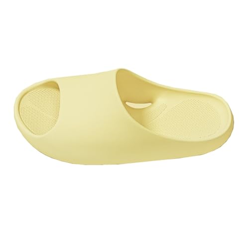 Dh2yjnbf3 Schnelltrocknende Duschschuhe mit Loch for Damen und Herren, leichte, rutschfeste Hausschuhe for Badezimmer, Pool, Schwimmen, Strand(Yellow,Alpha Large) von Dh2yjnbf3