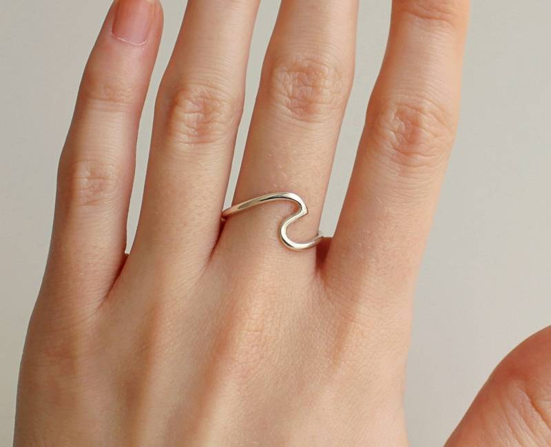 925 Sterling Silber Wellenring von DhanaJewels