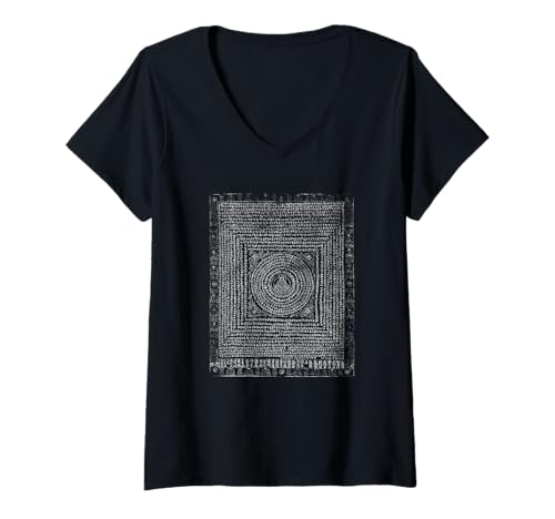 Damen Shurangama Mantra Maha Pratyangira Surangama Dharani Mahayan T-Shirt mit V-Ausschnitt Damen Shurangama Mantra Maha Pratyangira Surangama Dharani Mahayan T-Shirt mit V-Ausschnitt von Dharma Path