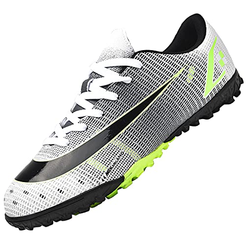 Dhinash Fußballschuhe Herren Outdoor Fussballschuhe Sportschuhe Athletics Trainingsschuhe Kinder Jugendliche Erwachsene Professionelle Football Schuhe Grau 38EU von Dhinash