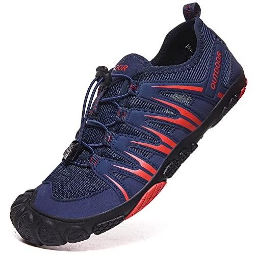 Dhinash Herren Aquaschuhe Wassersportschuh Damen Outdoor Barfußschuhe Traillaufschuhe Schnell Trocknend Schwimmschuhe Badeschuhe Strandschuhe Surfschuhe Wasserschuhe Unisex Blau Gr. 38 von Dhinash