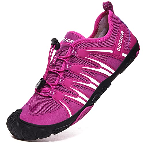 Dhinash Herren Aquaschuhe Wassersportschuh Damen Outdoor Barfußschuhe Traillaufschuhe Schnell Trocknend Schwimmschuhe Badeschuhe Strandschuhe Surfschuhe Wasserschuhe Unisex Violett Gr. 40 von Dhinash