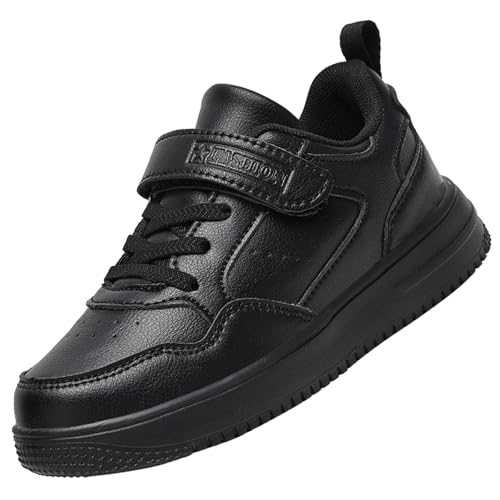 Dhinash Sneaker für Jungen Schulschuhe Kinder Sportschuhe Mädchen Turnschuhe Tennisschuhe Hallenschuhe Outdoor Laufschuhe Schwarz Gr.32 von Dhinash