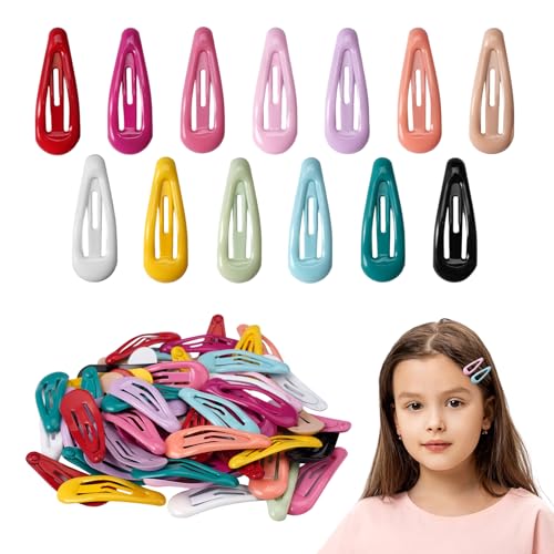 60 Stück Kinder Haarspangen Mädchen, 3 CM Haarspange Mädchen Metall, Haarklammern Kinder Keine Slip aus Metall, Mini Water Drop Snap Hair Haarclips Mädchen In Bonbonfarbe für Kleinkinder Mädchen von Dhisperares