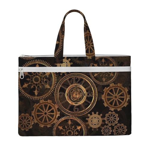 Dhnblqdp Gears Clock Bronze-Century-Print Canvas Totes Bag Office Document Bag Organizer Bag File Tote Bag For Work School College Daily Use, Schwarz , Einheitsgröße Dhnblqdp Gears Clock Bronze-Century-Print Canvas Totes Bag Office Document Bag Organizer Bag File Tote Bag For Work School College Daily Use, Schwarz , Einheitsgröße von Dhnblqdp