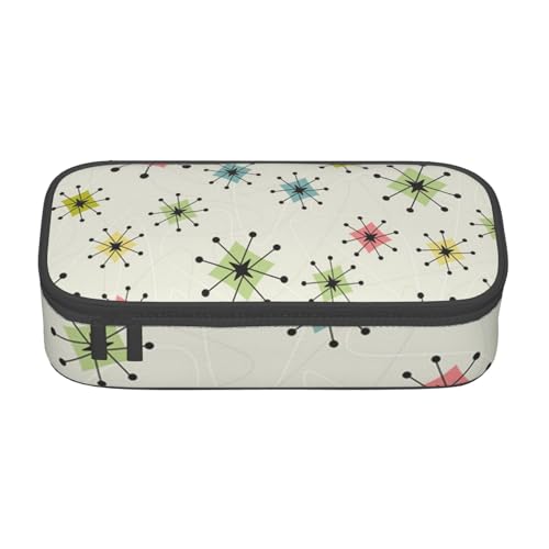 Dhnblqdp Großes Federmäppchen mit Atomic-Stern-Motiv, für Jungen und Mädchen, großes Federmäppchen, Schreibwaren-Organizer, Make-up-Tasche für Erwachsene, Bürobedarf von DHNBLQDP