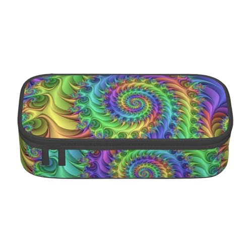 Dhnblqdp Großes Federmäppchen mit Batikdruck für Jungen und Mädchen, großes Federmäppchen, Stifttasche, Schreibwaren-Organizer, Make-up-Tasche für Erwachsene, Bürobedarf von DHNBLQDP