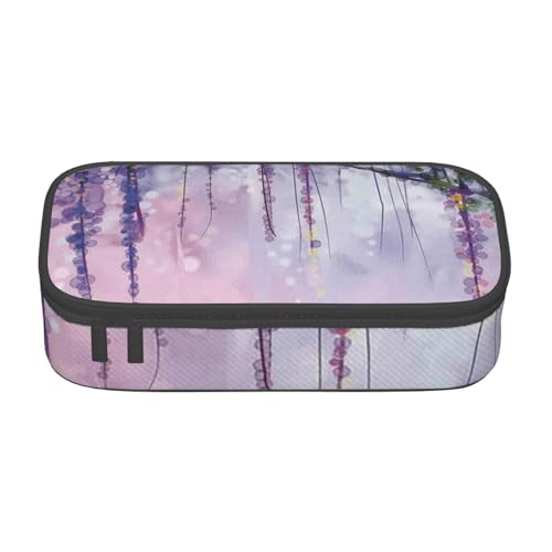 Dhnblqdp Großes Federmäppchen mit Blumendruck, für Jungen und Mädchen, großes Federmäppchen, Stifttasche, Schreibwaren-Organizer, Make-up-Tasche für Erwachsene, Bürobedarf von DHNBLQDP