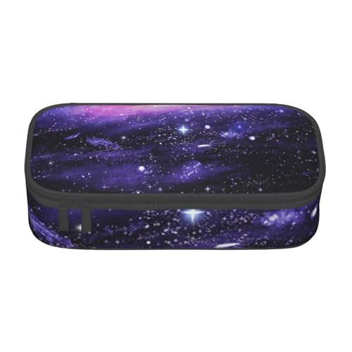 Dhnblqdp Großes Federmäppchen mit Galaxie-Weltraum-Kunstdruck für Jungen und Mädchen, großes Federmäppchen, Stifttasche, Schreibwaren-Organizer, Make-up-Tasche für Erwachsene, Bürobedarf von DHNBLQDP