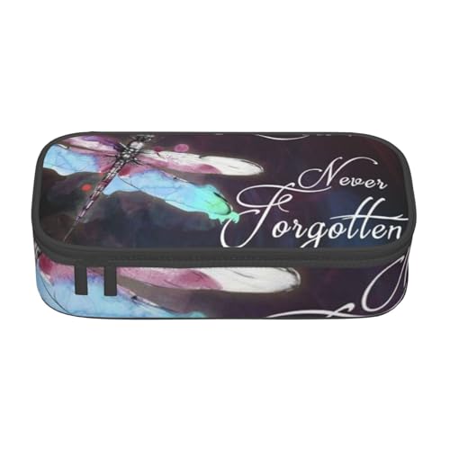 Dhnblqdp Großes Federmäppchen mit Libellen-Druck, für Jungen und Mädchen, großes Federmäppchen, Stifttasche, Schreibwaren-Organizer, Make-up-Tasche für Erwachsene, Bürobedarf von DHNBLQDP