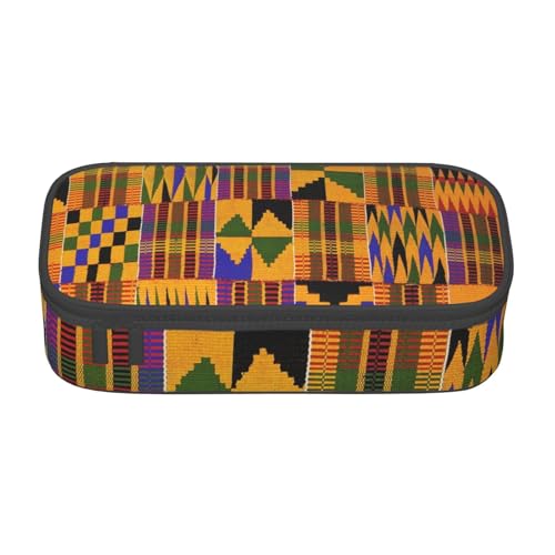 Dhnblqdp Großes Federmäppchen mit afrikanischem Ethno-Muster, für Jungen und Mädchen, großes Federmäppchen, Stifttasche, Schreibwaren-Organizer, Make-up-Tasche für Erwachsene, Bürobedarf von DHNBLQDP