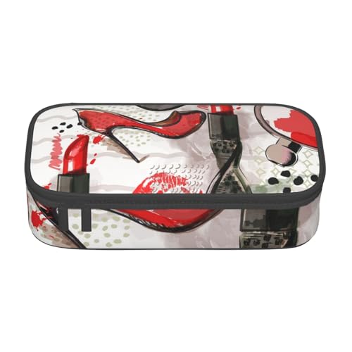 Dhnblqdp Kosmetik-Parfüm-Kunstdruck, großes Federmäppchen für Jungen und Mädchen, großes Federmäppchen, Stifttasche, Schreibwaren-Organizer, Make-up-Tasche für Erwachsene, Bürobedarf von DHNBLQDP