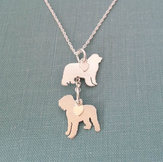 2 Hund Sterling Silber Halskette Personalisieren Anhänger, Rasse Silhouette Charme, Rettung Tierheim Pet Memorial 2 Hund Sterling Silber Halskette Personalisieren Anhänger, Rasse Silhouette Charme, Rettung Tierheim Pet Memorial von DiBAdog