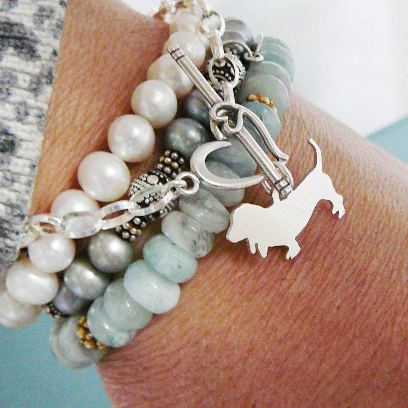 Basset Hound Kette Armband, Sterling Silber Personalisieren Anhänger, Breed Silhouette Charm, Rettung Shelter, Geschenkidee Basset Hound Kette Armband, Sterling Silber Personalisieren Anhänger, Breed Silhouette Charm, Rettung Shelter, Geschenkidee von DiBAdog