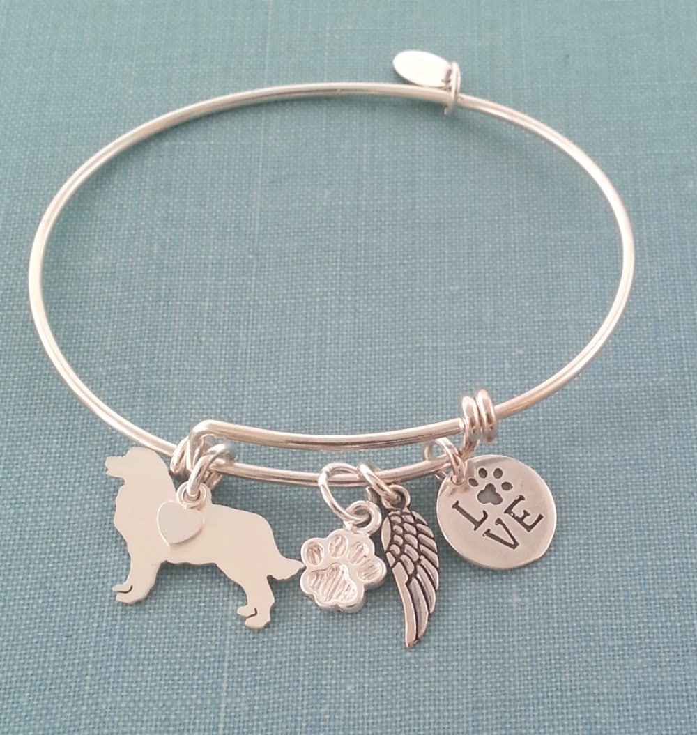 Berner Berg Hund Verstellbararm Armband, 925 Sterling Silber Personalisieren Anhänger Rasse Charme Rettung Haustier Denkmal Schmuck von DiBAdog