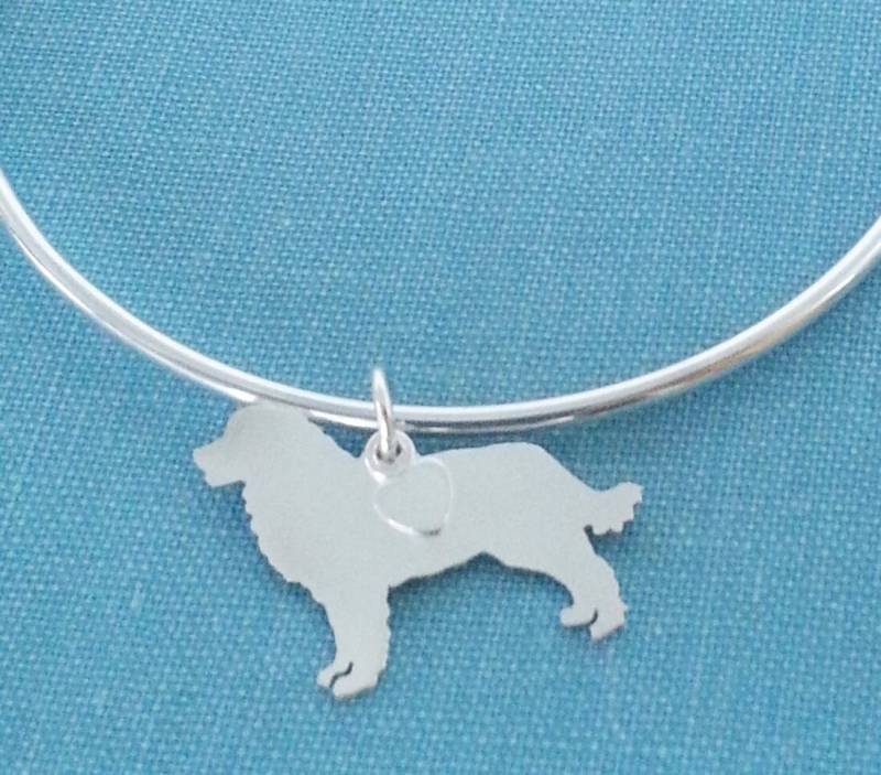 Berner Berghund Armreif, Sterling Silber Personalisiert Anhänger, Rasse Silhouette Charm, Rettungsunterstand, Muttertag Geschenk Berner Berghund Armreif, Sterling Silber Personalisiert Anhänger, Rasse Silhouette Charm, Rettungsunterstand, Muttertag Geschenk von DiBAdog